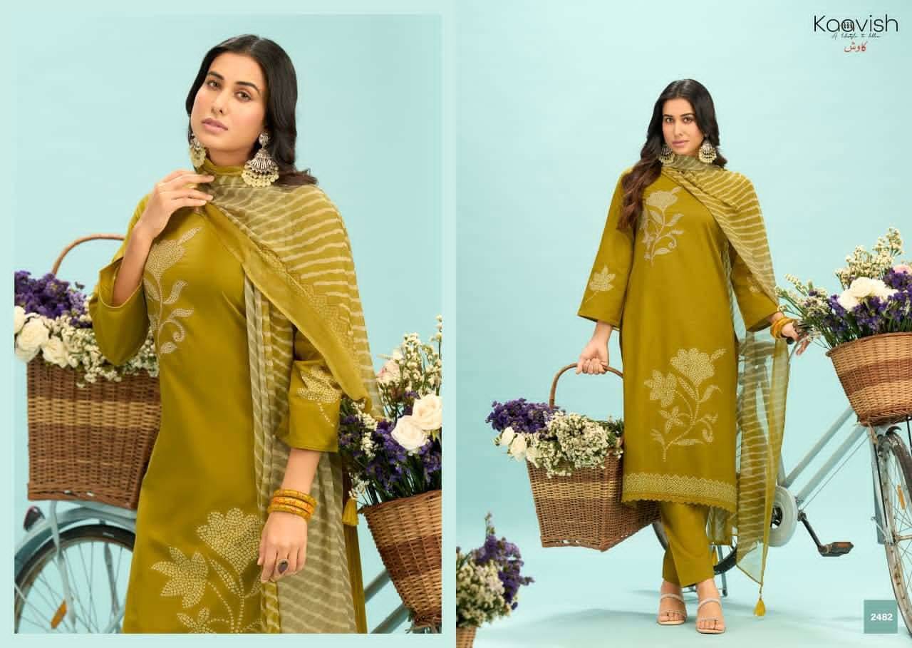 RUBIAA By KAAVISH 2481 To 2484 Stylish Beautiful Colourful PURE LAWN COTTON Dresses At Wholesale Price